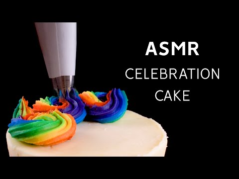 ASMR Rainbow Celebration Cake