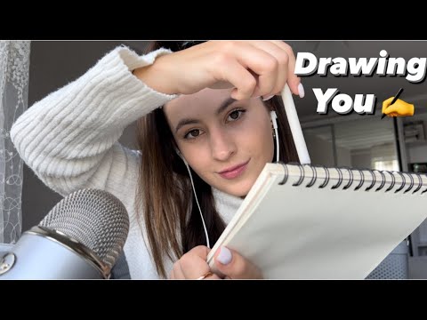 Asmr DRAWING you in 1 minute ✍️