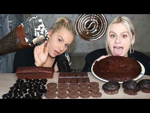 ASMR | BLACK FOOD (oreo, muffins, cake, chocolat …)