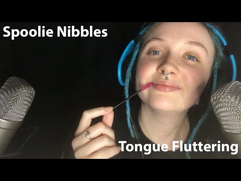 Tongue Fluttering And Spoolie Noms 👅 ASMR Soft Mouth Sounds 👄