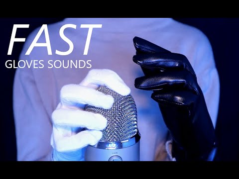ASMR Fast & Very Tingly Gloves Sounds with Mic Touching | Many Different Gloves (No Talking)