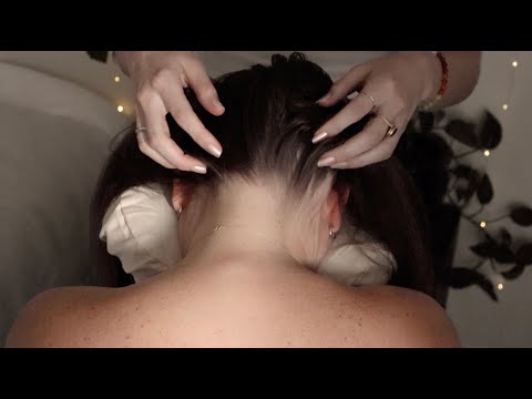 ASMR | Scalp, Nape & Hairline Attention (No Talking, Brushing, Jade Comb, Parting, Real Person ASMR)