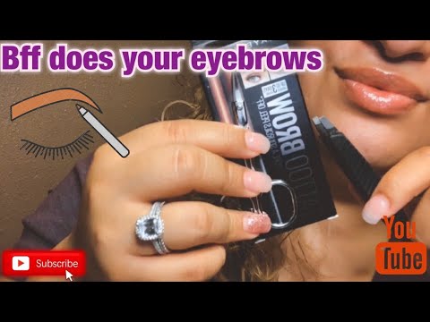 ASMR| Role-play: Super nice bff cleans up your eyebrows| 😴💤 tingles | Up close, personal attention