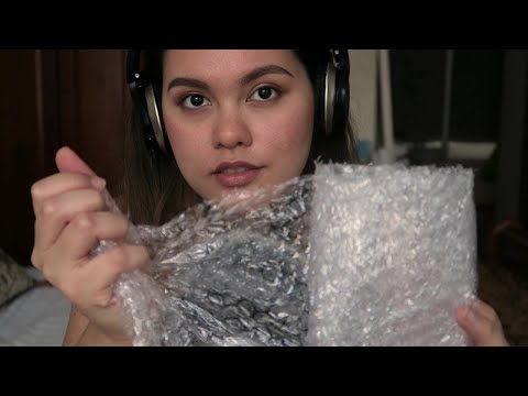 5 Triggers to Fall Asleep To | ASMR | bubble wrap, water, earrings, beanbag, small box