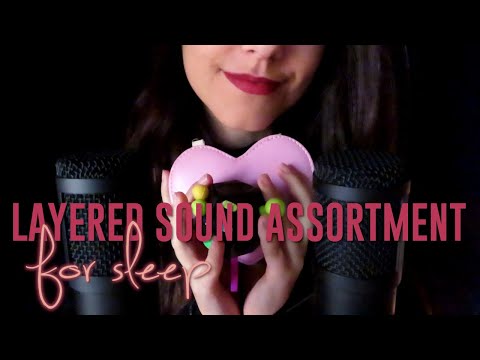 [ASMR] LAYERED sounds for sleep ✨Tapping ✨Scratching ✨Whispers ✨Water