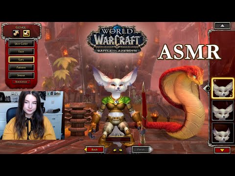 ASMR 🦊 Vulpera Character Creation in WoW 🦊 whispering, mouse clicking & keyboard sounds