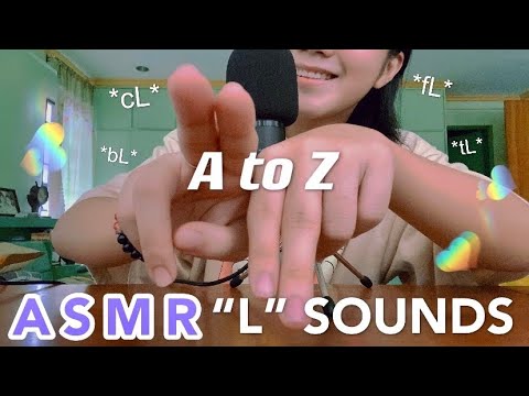 ASMR "L" mouth sounds | A to Z triggers | hand movements | leiSMR