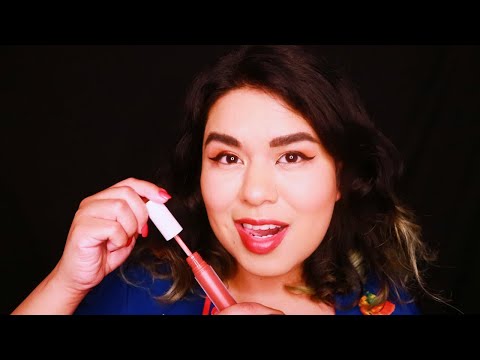 ASMR Lipgloss Sounds! Whispering! Tapping with Fake Nails! Bam!