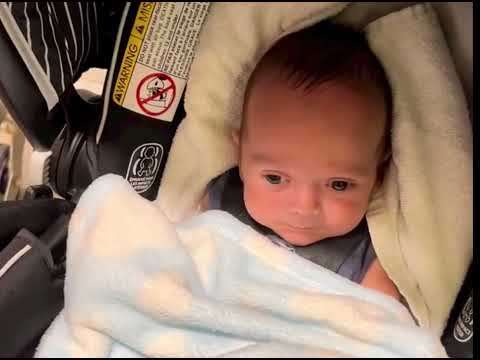 3 month old grocery shopping(funny) cute baby video.
