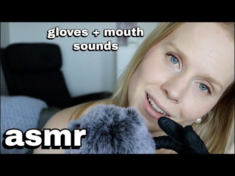 ASMR | gloves and mouth sounds👄🖤