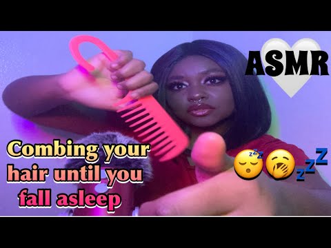 ASMR Combing Your Hair Until You Fall Asleep 😴💤🥱 #asmr #asmrbrushing #asmrsounds #handmovements