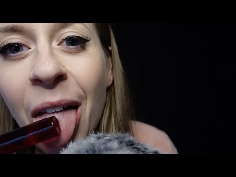 ASMR Lollipop Licking Mouth Sounds + Whispering (a bit silly x)