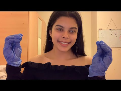 ASMR - hand sounds & visual triggers w gloves (no talking)