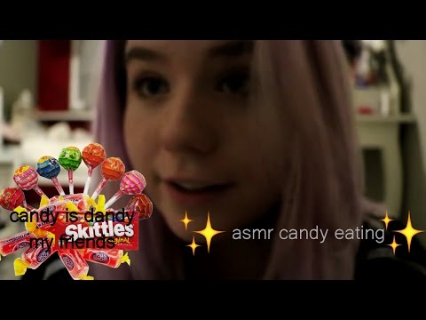 asmr | candy eating! ✨ soft spoken, mouth sounds, chewing, lollipop