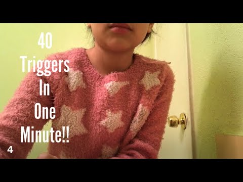 40 ASMR triggers in 1 minute!!