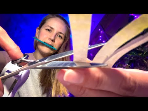 Fast CHAOTIC 10 Minute Haircut ✂️ ACTUALLY Cutting Something (asmr)