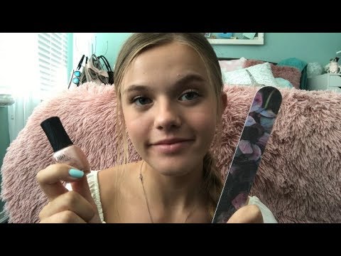 ASMR Nail Salon Roleplay (filing, painting, lotion sounds)