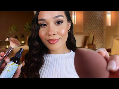 ASMR Pampering You 🍃 Spa Makeup & Skincare | Tingly Personal Attention Roleplay With Makeup Sounds