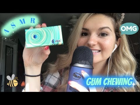 ASMR Ear to Ear Gum Chewing // Silly Whisper Ramble