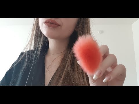 Brushing your face | ASMR visual triggers and trigger words
