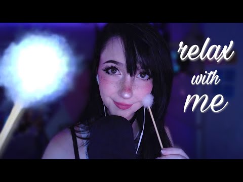 ASMR ☾ comfy personal Attention to help you sleep ☁️ gentle face touching & close whispering 💜