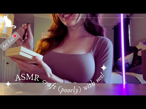 ASMR - Crafty Sounds - Whispers, Cardboard, Paint Brush Strokes