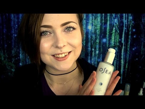 ASMR 💁 Osea Skincare Review *Spritz, Tapping, Softly Spoken*