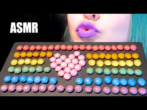 ASMR: HARD SHELL & CHEWY SKITTLES | Smoothies & Chewies Candy 🍭 ~ Relaxing Eating [No Talking|V] 😻