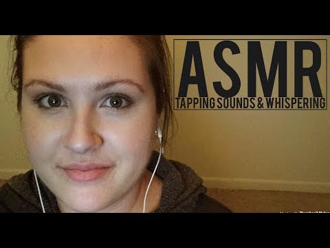 ASMR Tapping & Whispers (Mild Gum Chewing)
