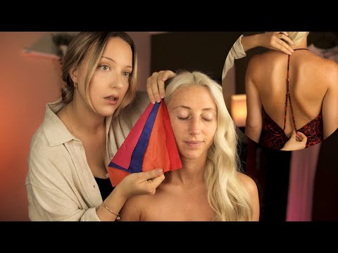 ASMR Full Colour Analysis, Personal Styling, Face Exam, Clothing Adjustments, Hair Fixing
