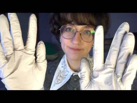 ASMR Facial Massage for Headaches and Stress! Latex Gloves, Keyboard Clicking, Doctor RP!