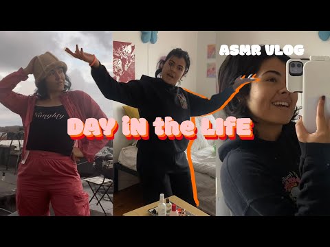 ASMR Vlog | A Day in the Life on my period! (cleaning my room, OV haul, cooking)