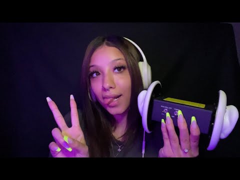 3DIO ASMR 🤤 TRIGGER ASSORTMENT 👂(Whispers, Mouth Sounds, tapping..)