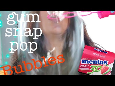 ASMR GUM~ Intense Chewing, Snapping, w/ BUBBLE Blowing & Wand SOOTHING SOUNDS 💋 Personal Attention 😘