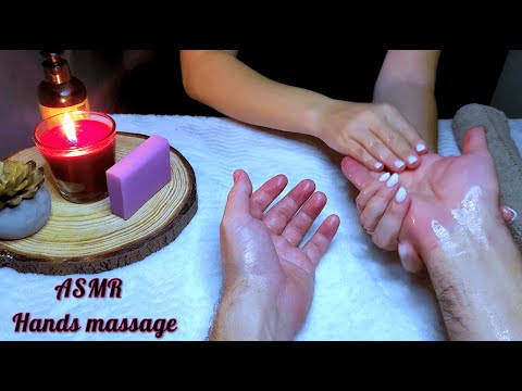 ASMR Relaxing hands massage tapping, oily massage - No talking