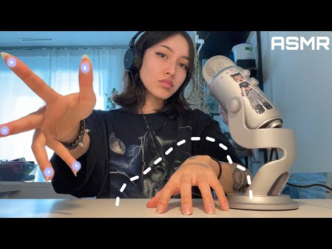 ASMR ☆ HAND MOVEMENTS & TABLE TAPPING (+rambles and more)