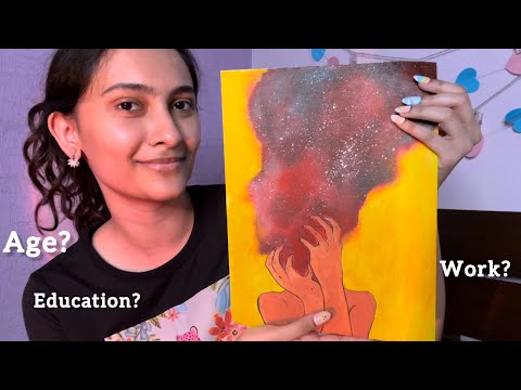 ASMR Get To Know Me + Showing You  My Paintings 🎨