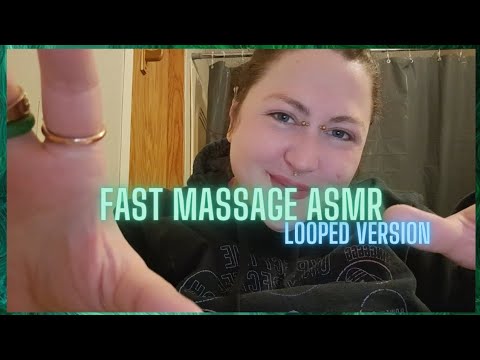 ASMR Massage Fast and Aggressive 🖤💤 Personal Attention Neck and Shoulder Massage ASMR- Looped