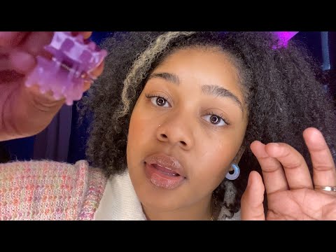 ASMR- Friend That's OBSESSED With You Gives You a Haircut 💇🏽‍♀️✨ (PLUCKING, HAIR BRUSHING, NOMS)