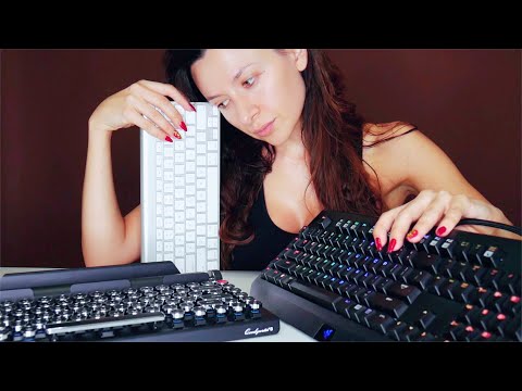 ASMR keyboard typing / 3 keyboards