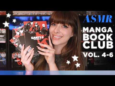 ASMR • Manga Book Club! •⚫ • GANTZ •⚫ • vol.4-6 • Whispered Book Review • Tapping • Page Flipping