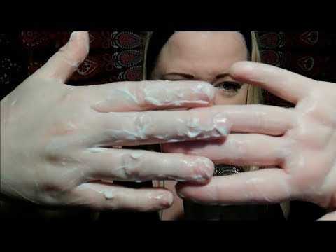 ASMR 🎧 Skin Sounds | Lotion | Gloves  (Whispering)