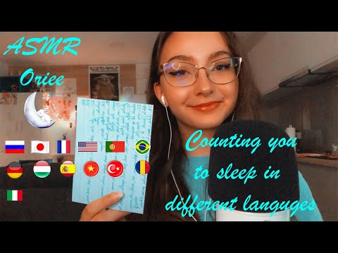 ASMR | Counting you to sleep in different languages 😴