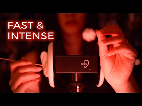 ASMR Fast & Intense Ear Cleaning | 3Dio (No Talking)