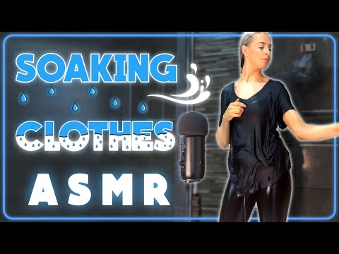 [ASMR] Wet clothes sounds | Washing Hair [Relaxing] 🚿