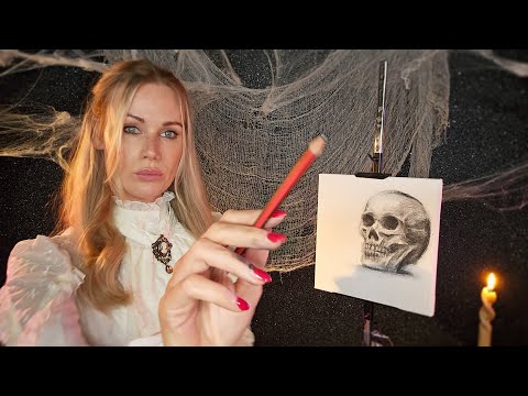 𝐀𝐒𝐌𝐑 | Let me draw your portrait  (personal attention role play halloween edition)