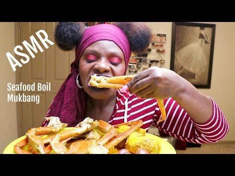 Trying Garlic Butter Seafood ASMR (Eating Sounds ) Mukbang