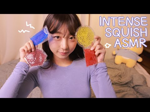 ASMR 🍓 *INTENSE* SQUISH SOUNDS 😆 이런 소리 너무 좋아! 자극적인 스퀴시 소리 🍇