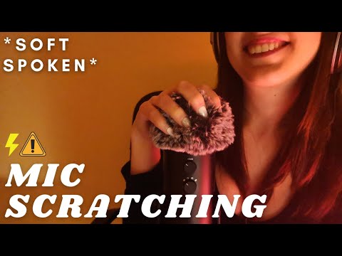 ASMR - FAST and AGGRESSIVE SCALP SCRATCHING MASSAGE | mic scratching with FLUFFY cover | SOFT SPOKEN