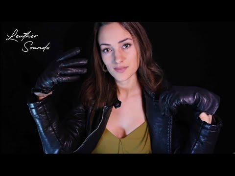 [ASMR] Rubbing Leather Gloves & Jacket For Your Relaxation